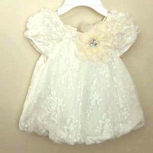 3-6 month lace,  dressy baby top.